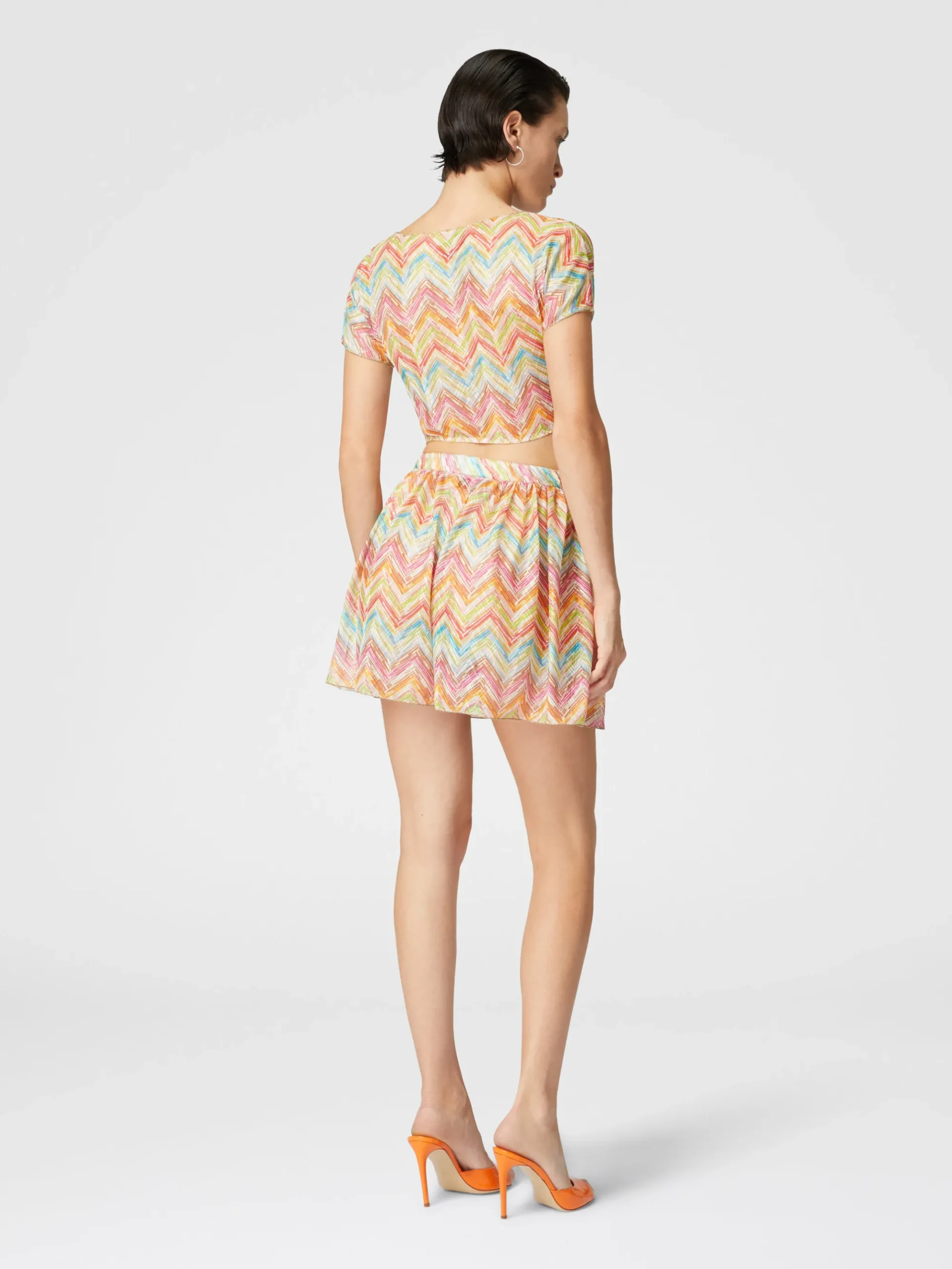 Short couvrant en tulle imprimé