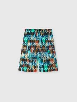 Shorts en 100 % coton avec imprimé zig-zag peint et poches latérales.