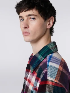 Surchemise en laine et coton