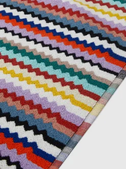 Tapis de bain Riverbero 60x90 cm en coton zigzag