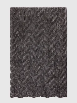 Étole à motif chevron avec bordures irrégulières