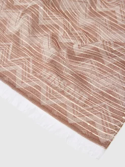 Étole avec logo en zig-zag et paillettes