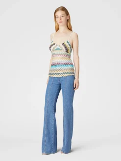 Top en dentelle sans manches