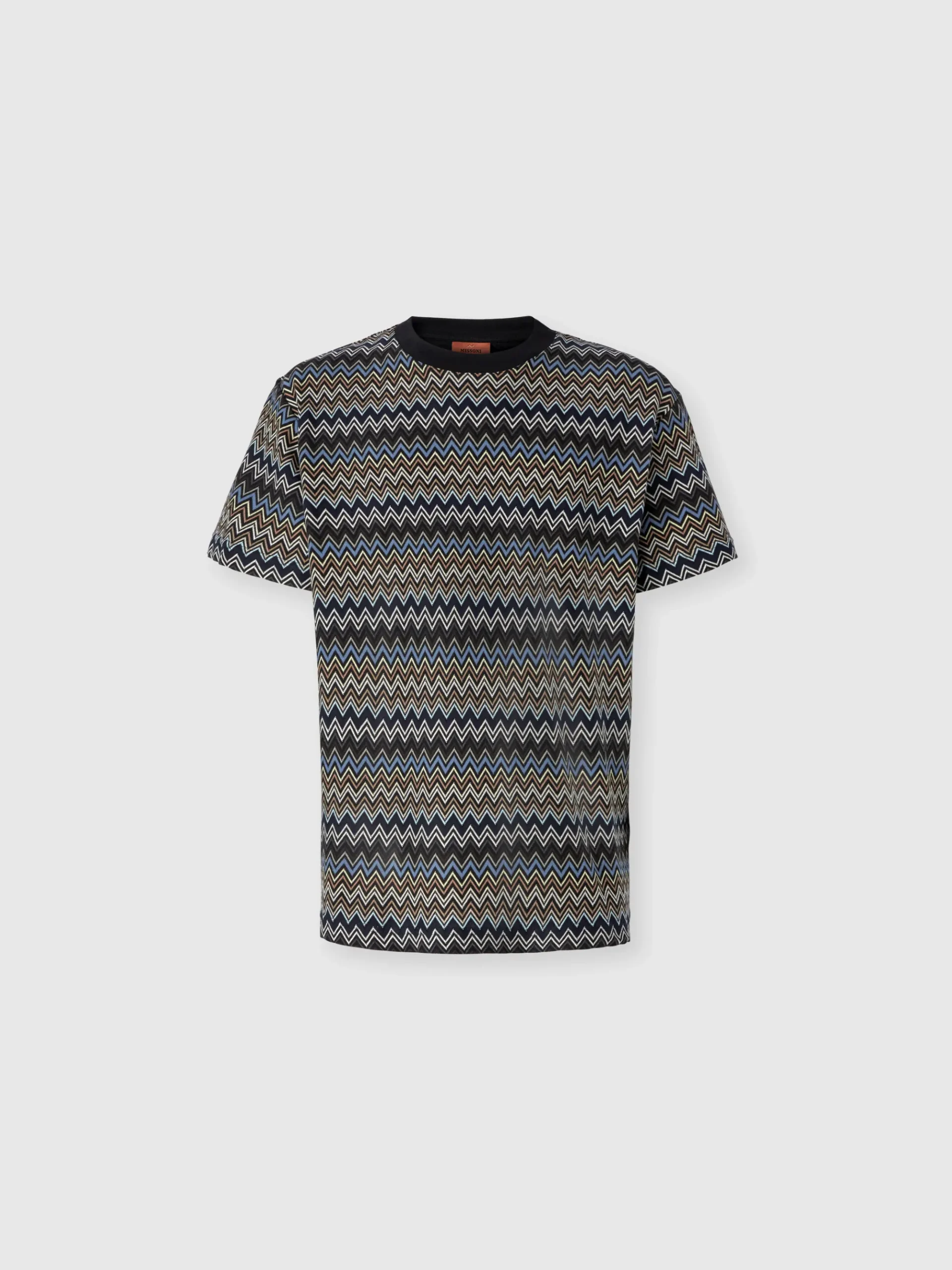 T-shirt avec motif zigzag et logo au dos