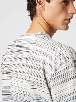 T-shirt en jersey de coton flammé