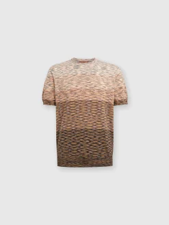 T-shirt en maille de coton flammé