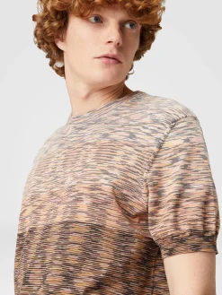 T-shirt en maille de coton flammé