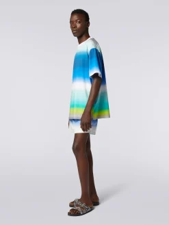 T-shirt oversize en coton à imprimé dégradé