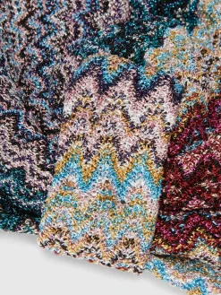 Turban en viscose mélangée zigzag