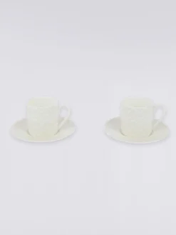 Zigzag White 2 tasses à café et soucoupes